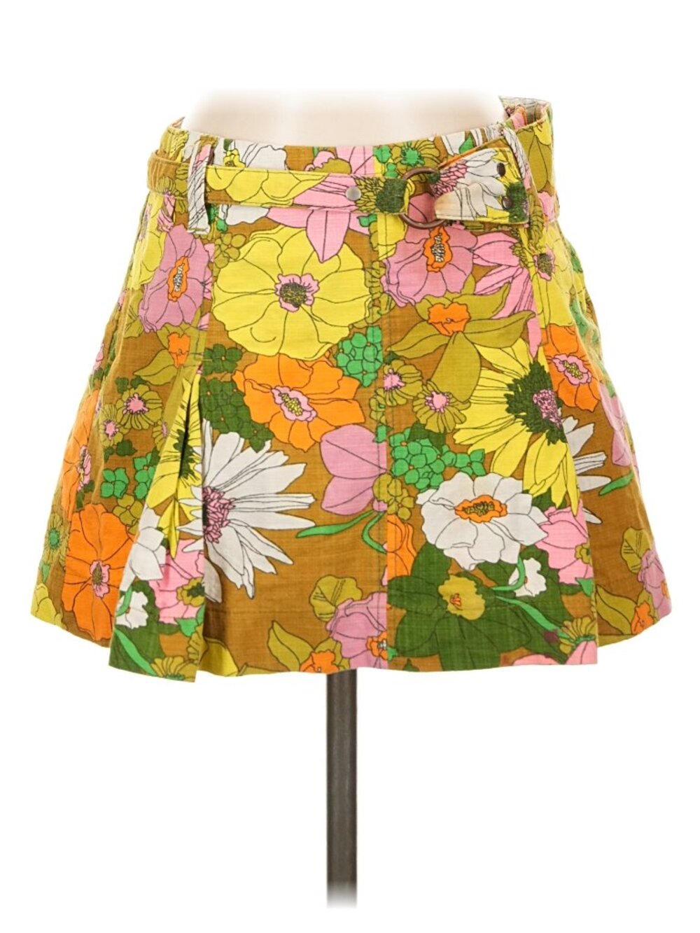 Floral Pleated Skirt Made In Italy Y2K COLORFUL VINTAGE RARE